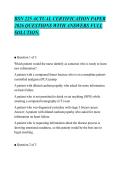 BSN 225 ACTUAL CERTIFICATION PAPER &NewLine;2026 QUESTIONS WITH ANSWERS FULL &NewLine;SOLUTION&period; 