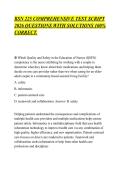 BSN 225 COMPREHENSIVE TEST SCRIPT &NewLine;2026 QUESTIONS WITH SOLUTIONS 100&percnt; &NewLine;CORRECT