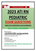 2023 ATI RN Pediatric Exam &lpar;V3&rpar; Proctor Actual Exam&comma; 2023 Nursing Pediatric Exam NGN Questions & Case Scenarios&vert; 100&percnt;  Graded A&plus;