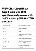 WGU C393 CompTIA A&plus; Core 1 Exam 220-1001 questions and answers with 100- accuracy