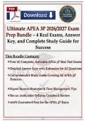 Ultimate APEA 3P 2026&sol;2027 Exam Prep Bundle &ndash; 4 Real Exams&comma; Answer Key&comma; and Complete Study Guide for Success&NewLine;