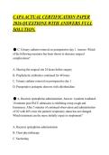 CAPA ACTUAL CERTIFICATION PAPER &NewLine;2026 QUESTIONS WITH ANSWERS FULL &NewLine;SOLUTION&period; 