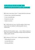 CAPA FINAL STUDY GUIDE 2026 &NewLine;COMPLETE QUESTIONS AND ANSWERS&period;