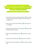 Law Enforcement Legal Principles and Procedures &NewLine;Comprehensive Resource To Help You Ace 2026-2027 Exams &NewLine;Includes Frequently Tested Questions With ELABORATED &NewLine;100&percnt; Correct COMPLETE SOLUTIONS &NewLine;Guaranteed Pass First Attempt&excl;&excl; Current Update&excl;&excl;