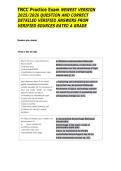 TNCC Practice Exam NEWEST VERSION 2025&sol;2026 QUESTION AND CORRECT DETAILED VERIFIED ANSWERS FROM VERIFIED SOURCES RATED A GRADE