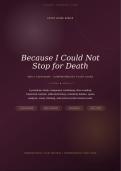 Because I Could Not Stop for Death