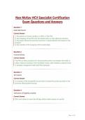 Nan McKay HCV Specialist Certification Exam Questions and Answers