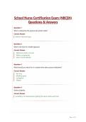 School Nurse Certification Exam &lpar;NBCSN&rpar; Questions & Answers&period;
