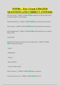 PNP301 - Test 1 Exam UPDATED &NewLine;QUESTIONS AND CORRECT ANSWERS