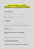 PNH301 final Exam UPDATED &NewLine;QUESTIONS AND CORRECT ANSWERS