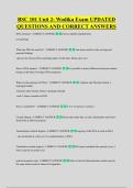 BSC 101 Unit 2- Wodika Exam UPDATED &NewLine;QUESTIONS AND CORRECT ANSWERS