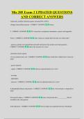 Mic 205 Exam 3 UPDATED QUESTIONS &NewLine;AND CORRECT ANSWERS