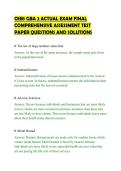 CEBS GBA 2 ACTUAL EXAM FINAL &NewLine;COMPREHENSIVE ASSESSMENT TEST &NewLine;PAPER QUESTIONS AND SOLUTIONS 