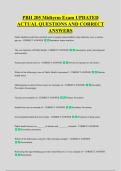 PBH 205 Midterm Exam UPDATED &NewLine;ACTUAL QUESTIONS AND CORRECT &NewLine;ANSWERS