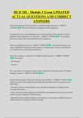 HCD 303 - Module 5 Exam UPDATED &NewLine;ACTUAL QUESTIONS AND CORRECT &NewLine;ANSWERS