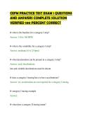 CEFM PRACTICE TEST EXAM 1 QUESTIONS &NewLine;AND ANSWERS COMPLETE SOLUTION &NewLine;VERIFIED 100 PERCENT CORRECT