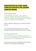 CEFM PRACTICE TEST FINAL PAPER &NewLine;COMPLETE QUESTIONS AND ANSWERS &NewLine;COMPLETE REVIEW 