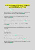 GCH 205 Exam ACTUAL QUESTIONS &NewLine;AND CORRECT ANSWERS