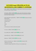 GCH 205 Exam UPDATED ACTUAL &NewLine;QUESTIONS AND CORRECT ANSWERS