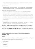Health & Wellness Coaching Exam Test Prep Practice Questions&NewLine;Comprehensive 150-Question Practice Exam with Complete Solutions