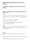 Health & Wellness Coaching Exam Test Prep Practice&NewLine;Questions&NewLine;Comprehensive 150-Question Practice Exam with Complete&NewLine;Solutions