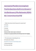 Journeyman Plumber Exam Practice Test 2026 &vert;  Licensing Questions with Rationales &vert; Instant PDF Download&NewLine;