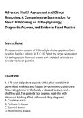 Advanced Health Assessment and Clinical&NewLine;Reasoning&colon; A Comprehensive Examination for&NewLine;NSG3160 Focusing on Pathophysiology&comma;&NewLine;Diagnostic Acumen&comma; and Evidence-Based Practice