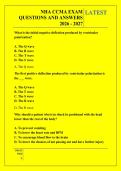 NHA CCMA EXAM &NewLine;QUESTIONS AND ANSWERS &NewLine;2026 - 2027