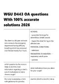 WGU D443 OA questions WIth 100- accurate solutions 2026&period;