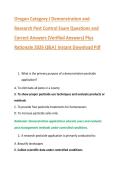 Oregon Category J Demonstration and &NewLine;Research Pest Control Exam Questions and &NewLine;Correct Answers &lpar;Verified Answers&rpar; Plus &NewLine;Rationale 2026 Q&A&vert; Instant Download Pdf