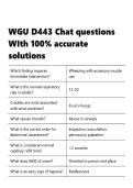 WGU D443 Chat questions WIth 100- accurate solutions 2026-2027