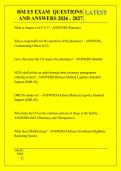 HM E5 EXAM  QUESTIONS &NewLine;AND ANSWERS 2026 - 2027