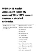 WGU D443 Health Assessment &lpar;With My updates&rpar; With 100- correct answers &plus; detailed rationales