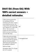 D441 OA &lpar;from OA&rpar; With 100- correct answers &plus; detailed rationales