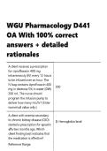 WGU Pharmacology D441 OA With 100- correct answers &plus; detailed rationales