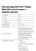 Pharmacology D441 Part 1 Yippee With 100- correct answers &plus; detailed rationales