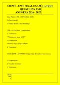 CIEMT - EMT FINAL EXAM &NewLine;QUESTIONS AND &NewLine;ANSWERS 2026 - 2027