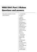 WGU D441 Part 3 Wahoo Questions and answers&period;