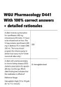 WGU Pharmacology D441 With 100- correct answers &plus; detailed rationales