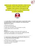 IAHSS BASIC OFFICER CERTIFICATION EXAM  CERTIFICATION GUIDE QUESTIONS AND  CORRECT DETAILED ANSWERS WITH  RATIONALES &vert;&vert; 100&percnt; GUARANTEED PASS&excl;&excl;  <LATEST VERSION>