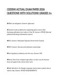 CESSWI ACTUAL EXAM PAPER 2026 &NewLine;QUESTIONS WITH SOLUTIONS GRADED A&plus;