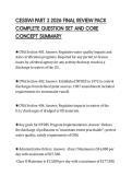 CESSWI PART 3 2026 FINAL REVIEW PACK &NewLine;COMPLETE QUESTION SET AND CORE &NewLine;CONCEPT SUMMARY