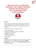 MRCP&lpar;UK&rpar; PART 1 EXAMINATION QUESTIONS AND CORRECT DETAILED  ANSWERS WITH RATIONALES  100&percnt; GUARANTEED PASS&excl;&excl;  <LATEST VERSION>
