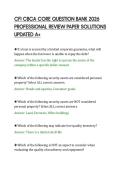 CFI CBCA CORE QUESTION BANK 2026 &NewLine;PROFESSIONAL REVIEW PAPER SOLUTIONS &NewLine;UPDATED A&plus;