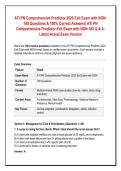 ATI PN Comprehensive Predictor 2026 Exit Exam with NGN&colon;&NewLine;180 Questions & 100&percnt; Correct Answers&vert; ATI PN&NewLine;Comprehensive Predictor Exit Exam with NGN 180 Q & A&colon;&NewLine;Latest Actual Exam Version