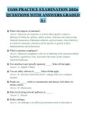 CGSS PRACTICE EXAMINATION 2026&NewLine;QUESTIONS WITH ANSWERS GRADED&NewLine;A&plus;