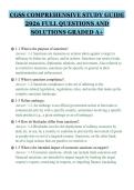 CGSS COMPREHENSIVE STUDY GUIDE&NewLine;2026 FULL QUESTIONS AND&NewLine;SOLUTIONS GRADED A&plus;