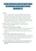 CGSS CERTIFICATION SCRIPT 2026&NewLine;QUESTIONS WITH SOLUTIONS&NewLine;GRADED A&plus;