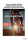 Survey of Accounting&comma; 3rd Edition &ndash; Paul D&period; Kimmel&comma; Jerry J&period; Weygandt & Jill E&period; Mitchell &vert; Complete Test Bank &vert; Financial Accounting&comma; Managerial Accounting & Business Decision-Making Exam Prep