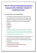 WGU D115 Advanced Pathophysiology Objective&NewLine;Assessment &lpar;OA&rpar; &vert; 2026 Edition Complete 116&NewLine;Questions & Answers